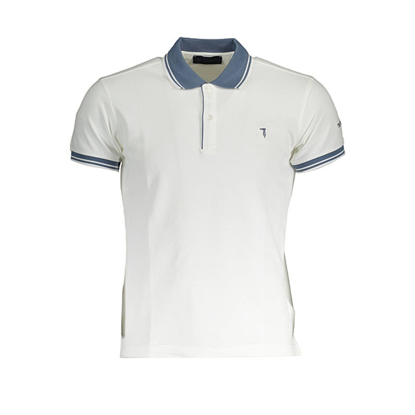 Polo Trussardi bianca - Polo t-shirt Trussardi bianca. Composizione: 78% cotone, 22% poliestere.