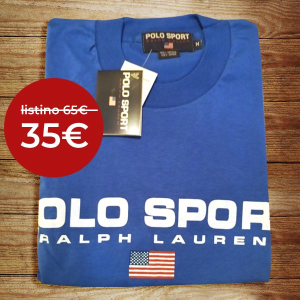 t-shirt Ralph Lauren Azzurra - T-shirt Ralph Lauren Polo Sport colore azzurra. Logo stampato sulla parte frontale.